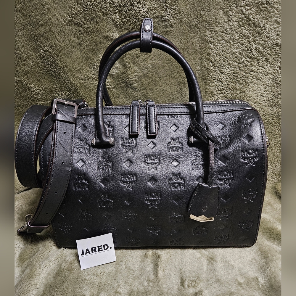 MCM Calfskin Boston Bag